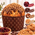 Panettone con amarena, cioccolato, nocciola e granella di amaretto