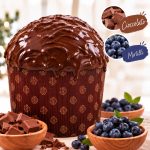 Panettone con cioccolato e mirtilli